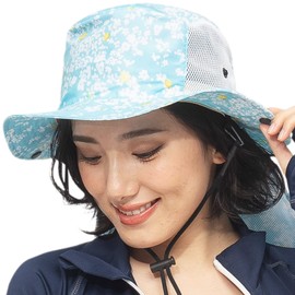FELLOW Women’s Beach Hat, 33 Colors, UV Protection, Junior, Surf, Safari, Outdoor, One Size Fits Most, UPF 50+, flower