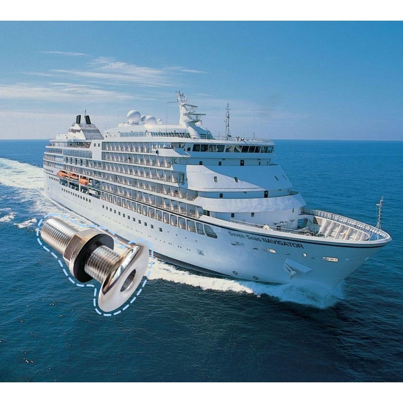 Marine Grade 316 Stainless Steel Full Threaded Through Hull Pipe