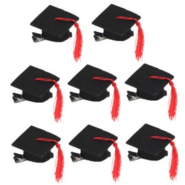 jojofuny 8pcs Graduation Hat Barrettes Hair Clips Adorable Graduation Party Accessories Safe Nonwovens Material for Grads Celebrations Charming Photo Props for Memorable Moments