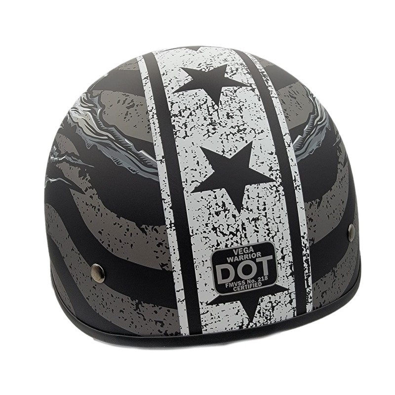 Vega Warrior Half Helmet 7830-055, Eagle Grey Flag, X-Large