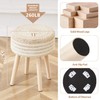 Cpintltr Round Ottoman Footstool Natural Seagrass Foot Stool Pouf Ottomans