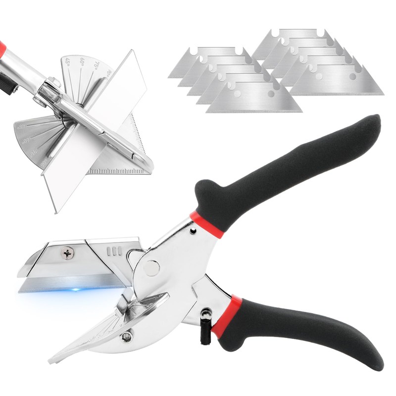 Multi Angle Miter Shears Cutter, Trim Cutter with 10 Blades,