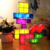 Vmxlso Stackable Night Light Children, 7 Colours Induction Interlocking Desk