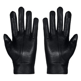 SiXsigma Sports Ladies Winter Warm Genuine leather Touchscreen Gloves - Quick Dry Winter Thermal Gloves For Causal Fashion, Outdoor Party & Driving Gifts For Women (Black, S-M')