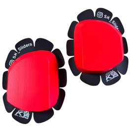 KLAMOTTEN STORE Premium Wooden Knee Sliders KS-Sliders Knee Pads Motorcycle Protective Clothing (Neon Red)