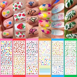 IDDFEVE 18 Sheets Kids Nail Stickers, Cute Nail Decals for Women and Little Girls, 3D Self-Adhesive DIY Nail Art Design Decoration (Dance)