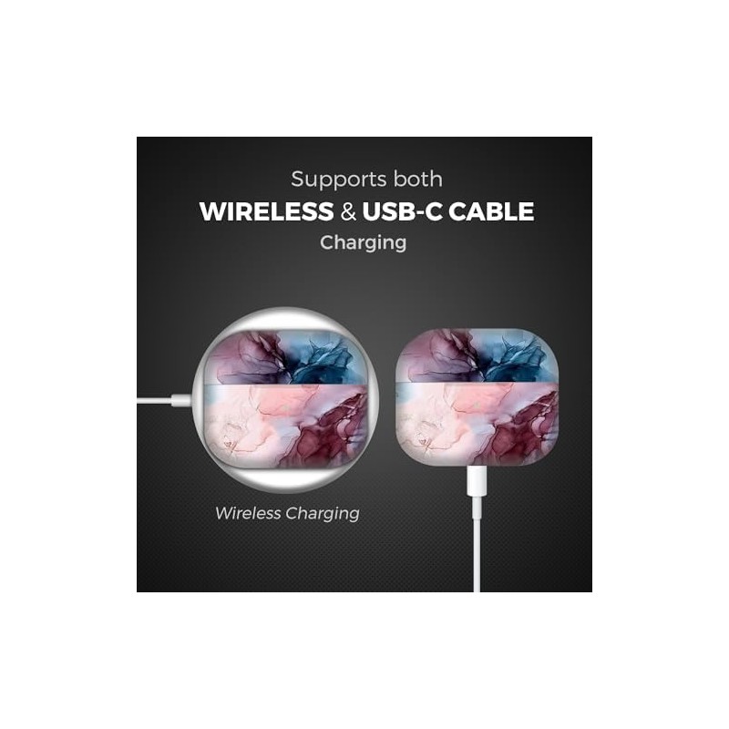GlamCase Compatible with AirPods Pro 2nd Generation - Abstract Marble