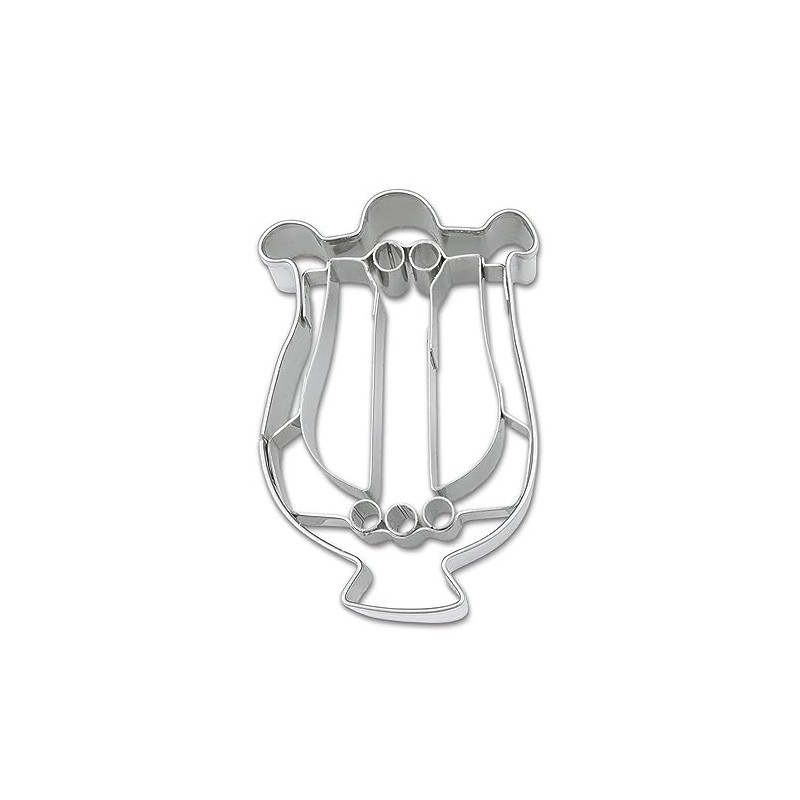 Staedter Lyre Cookie Cutter, 6 cm, Stainless Steel Silver, 30
