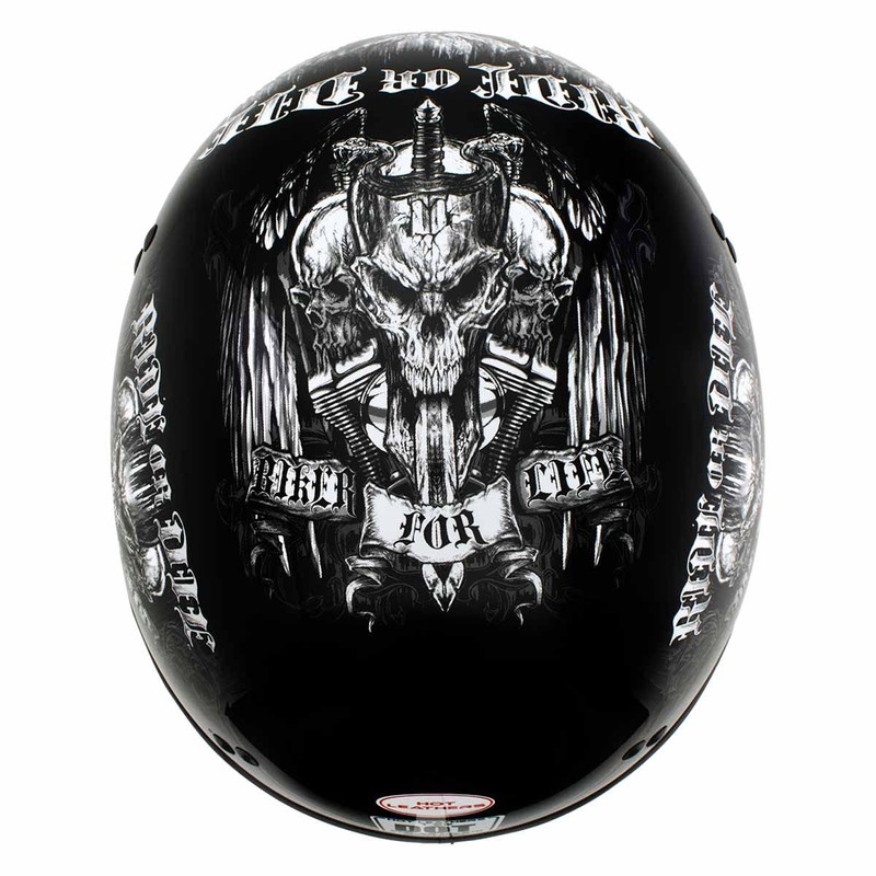 Milwaukee Leather Hot Leathers HLD1016 'Ride or Die' Gloss Black
