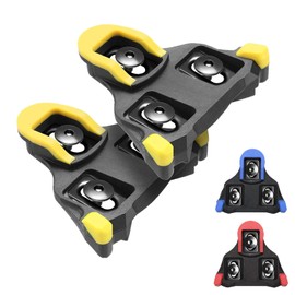 Bicycle Cleats Compatible with Shimano SPD SL Cleats, Bicycle Pedal Cleats for SM SH-10 SH11 SH12 System Shoes, Indoor Outdoor Road Bike Cleats (Yellow-SH11 6°)