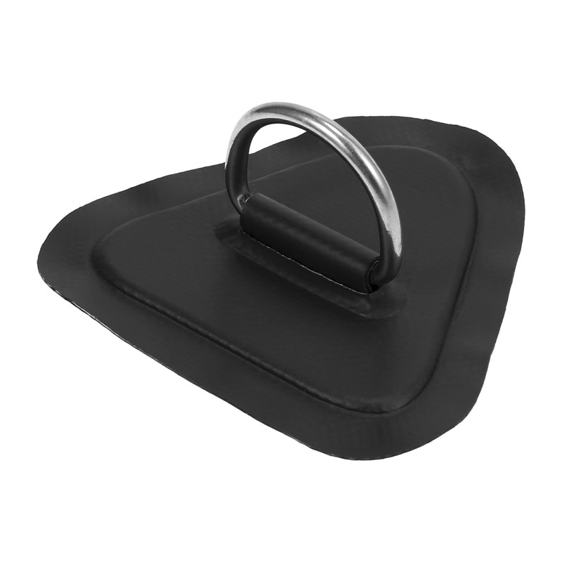 X AUTOHAUX D Ring Patch PVC Stainless Steel Triangle Shape