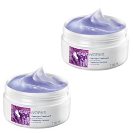 Foot Works - 2 tratamientos para pies de lavanda durante la noche, 5 onzas