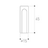 Slip-on Sleeve Pack of 4 Black Door Hinge Diameter 15