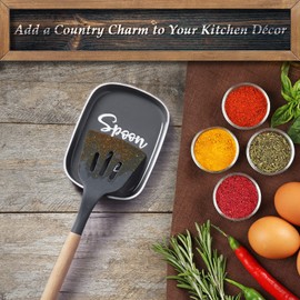 Ceramic Spoon Rest for Stove Top, DAYYET Large Spoon Holder, Spoon Rest for Kitchen Counter, Coffee Spoon Rest, Heat-Resistant Cooking Utensil Rest, Kitchen Decor, Grey