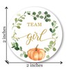 Greenery Pumpkin Gender Reveal Stickers - 40 Labels (20 of