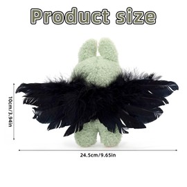 Doll Feather Wings, Doll Dress Up Accessories Cute Feather Wing for 6.7in 17cm Dolls Soft Dolls Wings Clothing Clothes Outfit, Only Include Wing (Black)
