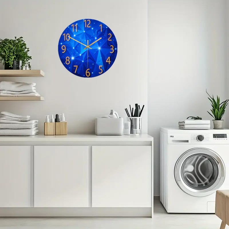 Galaxy Starry Night Wall Clock for Living Room Decor Kitchen