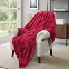 BYTIDE Soft Fuzzy Plush Faux Fur Herringbone Textured Throw Blanket,