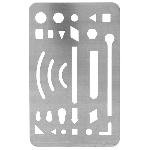 Baxnore 10PCS Stainless Steel Erasing Shield, 27 Holes Metal Eraser