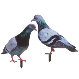 Operitacx Metal Signs 2pcs Pigeon Garden Stakes Garden Animal Sculpture Realistic Lifelike Acrylic Garden Poultry Statue for Yard Garden Lawn Outdoor Decor Ornaments Metal Signs Miniatures