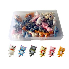 Cat Push Pins for Bulletin Board,Cat Office Supplies Decorative Cute Thumb Tacks for Cork Board Wall Hanging Posters Photos Wall Maps （30pcs）