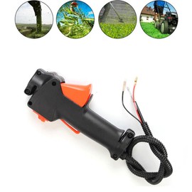Trimmer Throttle Control Handle Switch, Strimmer Trigger 1.1M Cable Set, Garden Machine Fitting Parts for Brush Cutter Mini Chainsaws, 26mm Tube
