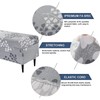 FUANGUI Ottoman Cover Slipcovers Rectangular Printed Folding Stretch Storage Bench