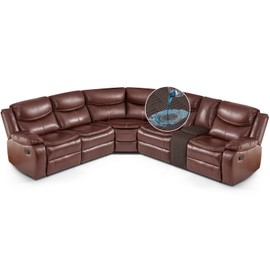 KinCam Waterproof Sectional Couch Covers, Oversized Recliner Sofa Covers for Reclining L Shape Couch, Non Slip Couch Cover for Sectional Sofa Washable Slipcover (1 Seat Console Cover, Chocolate)