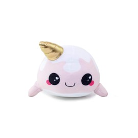 Seven20 Glitter Galaxy 6-Inch Ice Cream Cone Horn Pink Narwhal Collectible Plush