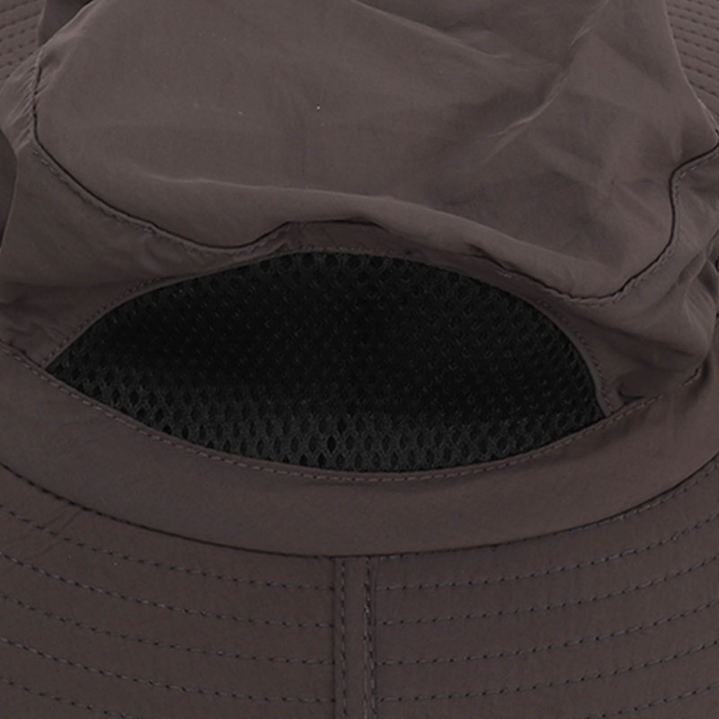 Sun Hat Nylon Dark Gray UV Protection Breathable Adjustable Wide