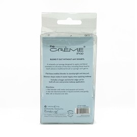 The Crème Shop Next Gen Blender Sponge | Makeup Sponges for Foundation | Makeup Sponge Set | Tri-Cut Makeup Sponge, Percision Tip (Blue)