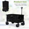 Collapsible Wagon with Wheels, 400LBS Wagons Carts Foldable, Beach Carts