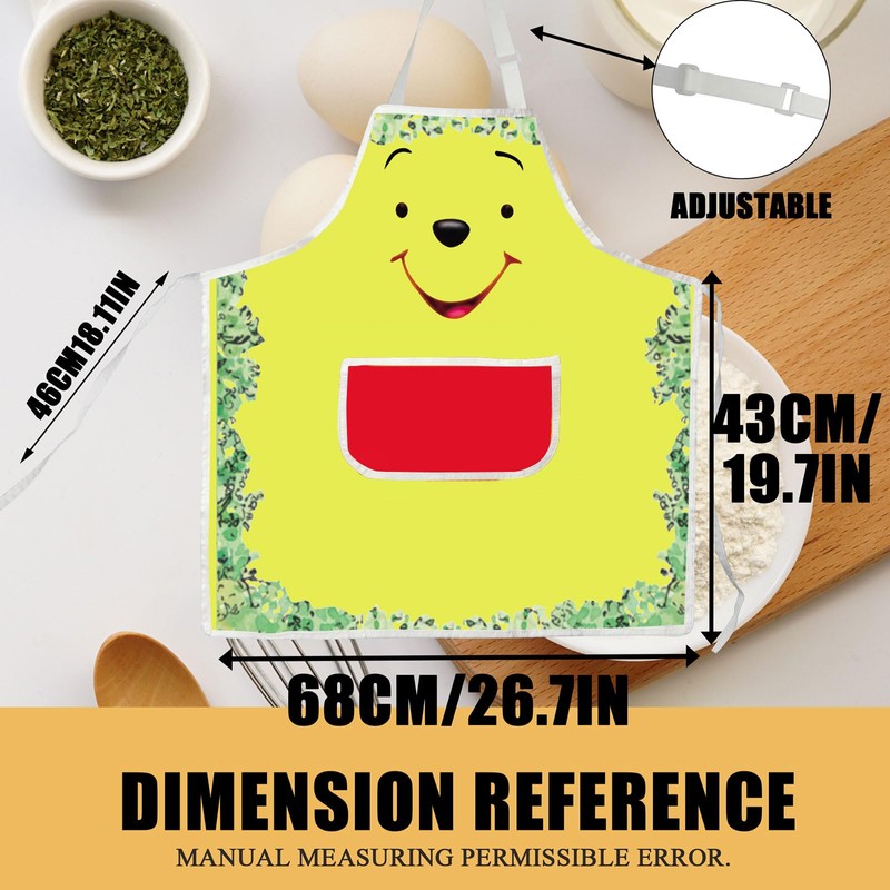 AKTAP Pooh Bear Merchandise Gifts Pooh Bear Cooking Apron Cartoon