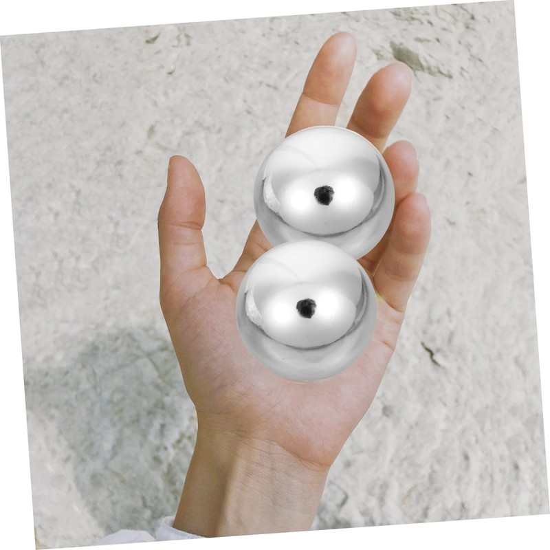 Mikinona 1 Set Metal Hand Exercise Balls Baoding Chiming Balls