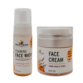 Bee by the Sea Natural Facecare bundle | Face Cream and gentle cleaning Foaming Face Wash
