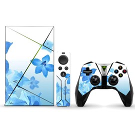MightySkins Skin Compatible With NVIDIA Shield TV (2017) wrap cover sticker skins Blue Flowers