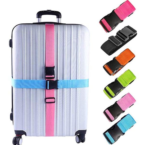 Briskyloom 6 Pack Luggage Straps, Adjustable Suitcase Belts, Briskyloom Heavy