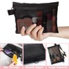 Gelapa 4Pack Small Make Up Bag for Purse, Black Mesh