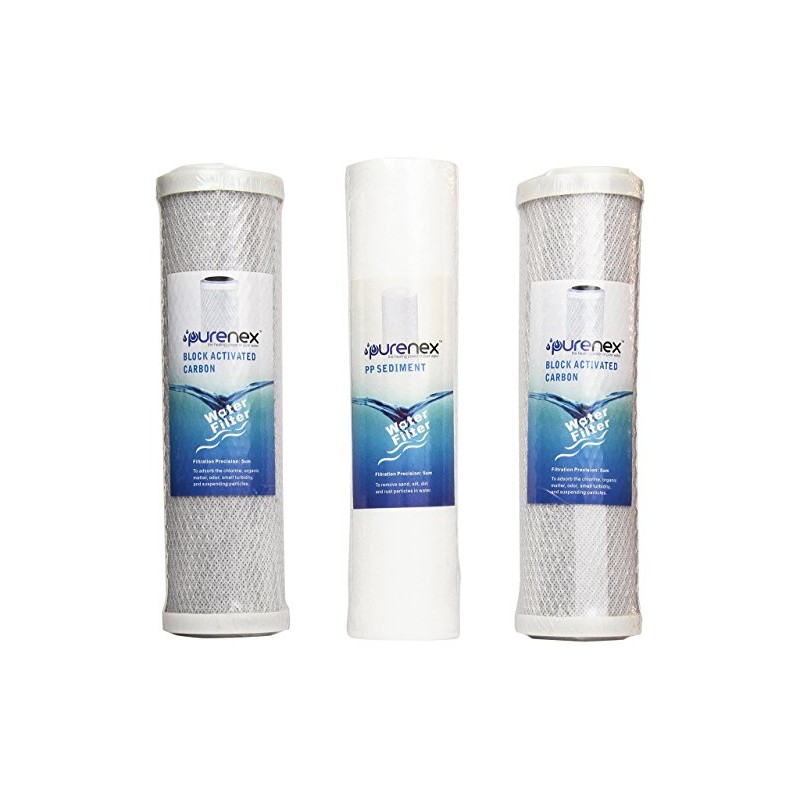 Purenex Replacement Filter Sediment Carbon Blocks FOR ALL RO FILTERS