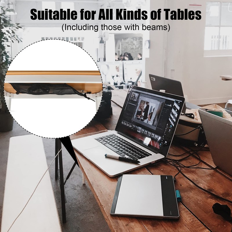 Cable Management Mesh Net Under Desk 26x10inch, Wire Mesh Cable