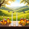 2Pcs Transparent 6" Glass Honey Dipper Sticks Stirring Sticks Server