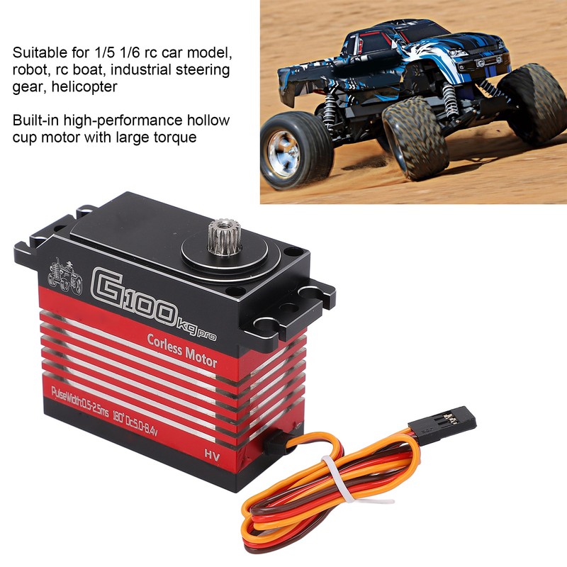 Servo Motor G100 Pro 100KG Metal Steering Arm Torque Digital