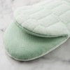MARTHA STEWART Honeycomb Quilted Chambray Mini Oven Mitt 2-Pack Set,