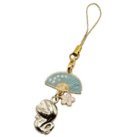 Cherry Blossom Fan Zodiac Strap (Blue) Year of the Year of the Year of the Year of the Year Snake Zodiac 2025 Reniwa 7 Year of Reiwa Attracts Good Luck Money Luck Strap Feng Shui