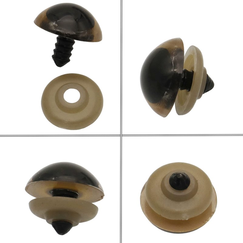 40Pcs 22mm Large Golden Color Plastic Safety Eyes Craft Safety
