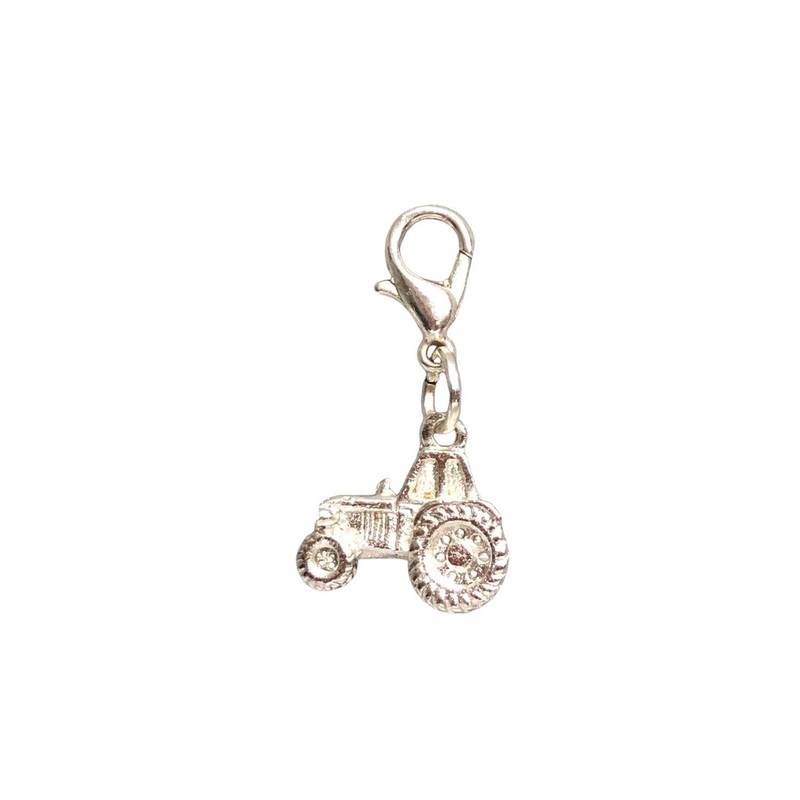 Miniblings Pendant Charm Bracelet Tractor Tractors Farmer Farm Silver