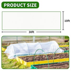 SORANGEUN 10x30ft Plant Covers Freeze Protection, 1.5oz/yd² Frost Cloths, Plant Blanket for Winter Raised Garden Bed, Garden Cover for Snow, Tree, Shrub, Burlap, Rose