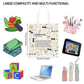 TSOTMO Funny Theatre Kid Definition Tote Bag Drama Classroom Gift for Actor Musical Theatre Gift Musicals Drama Shopping Bag (Theatre Kid toteCA)