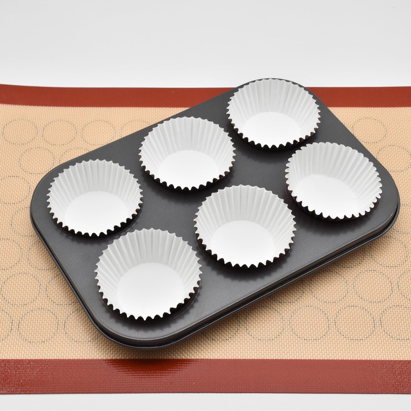200 Pcs Rose Gold Foil Cupcake Liners Standard Baking Cups
