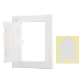 PATIKIL Access Panel for Drywall 115x145mm, ABS Plastic Panels for Inspection Hatch Access Door with Double-Sided Tape for Wall Ceiling Fuse Box Cover Conceals Wires, White